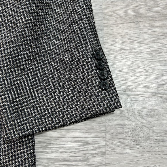 Hickey Freeman Blazer Mens 42R Gray Silk Check Sport Coat Jacket Nordstrom - Picture 6 of 14